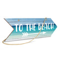 To The Beach Arrow Wooden Sign Wall Hanging Wood Decor