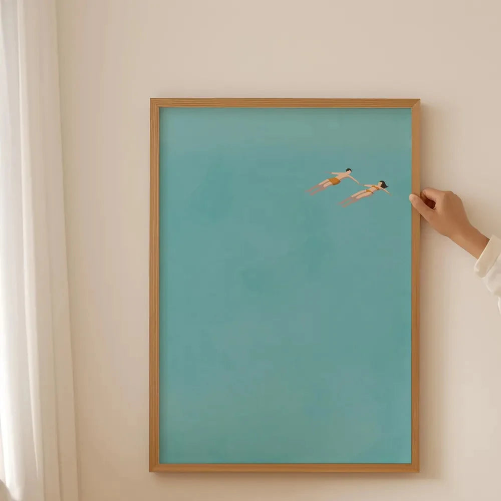 Coastal Canvas Wall Art - 7 Variants - Modern Minimalist Ocean Landscape Print for Home & Office Decor